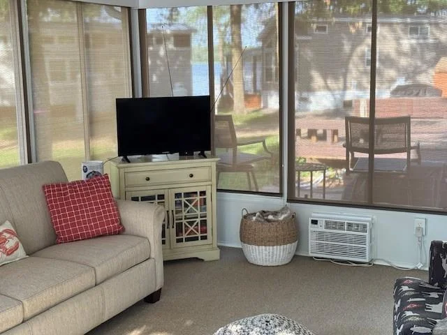 Huge 20' x 12' family room with lake view.