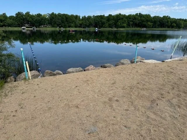 Roped off swimming extra safe for the little ones.