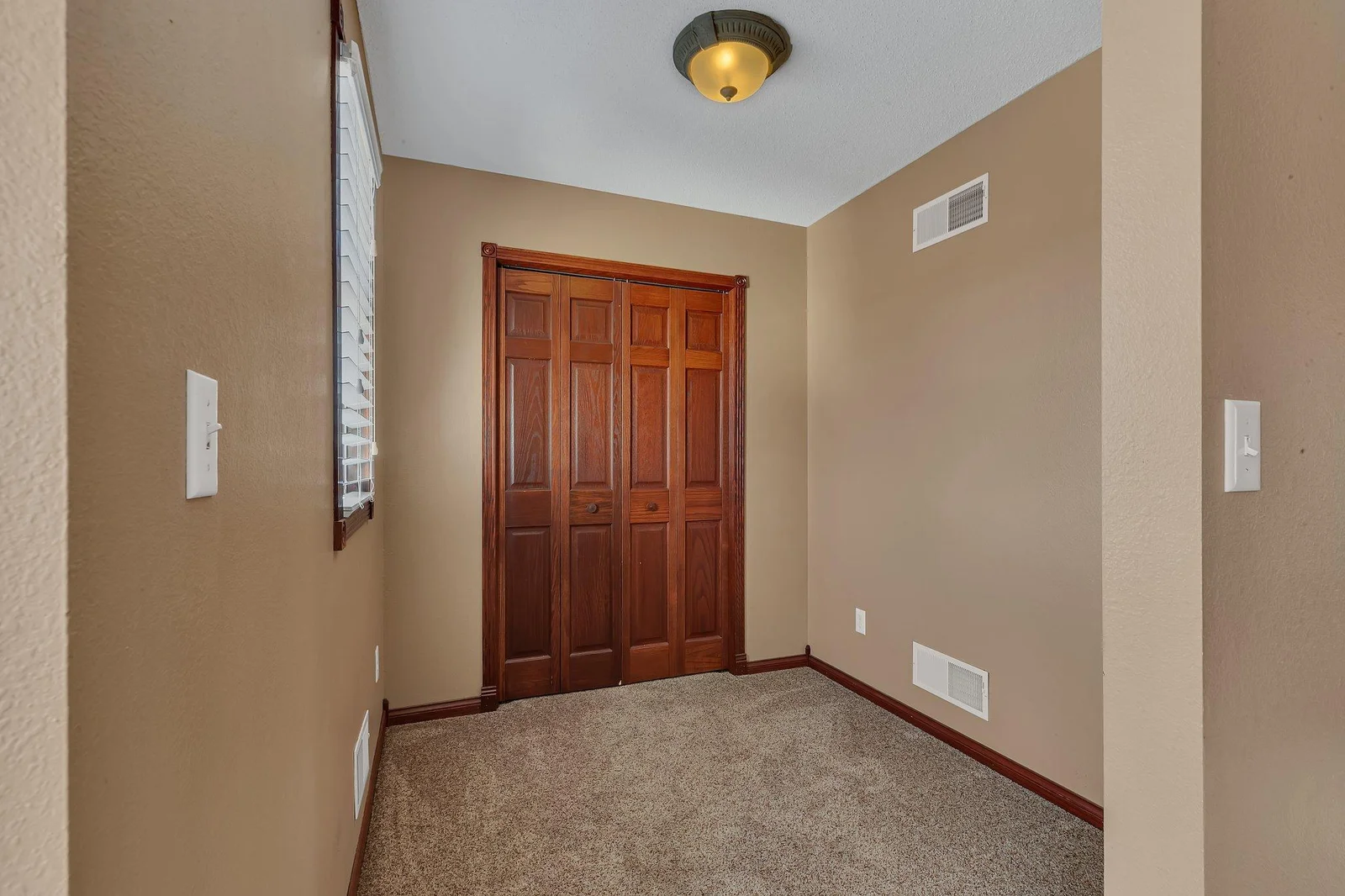 Upper level office space with back yard views