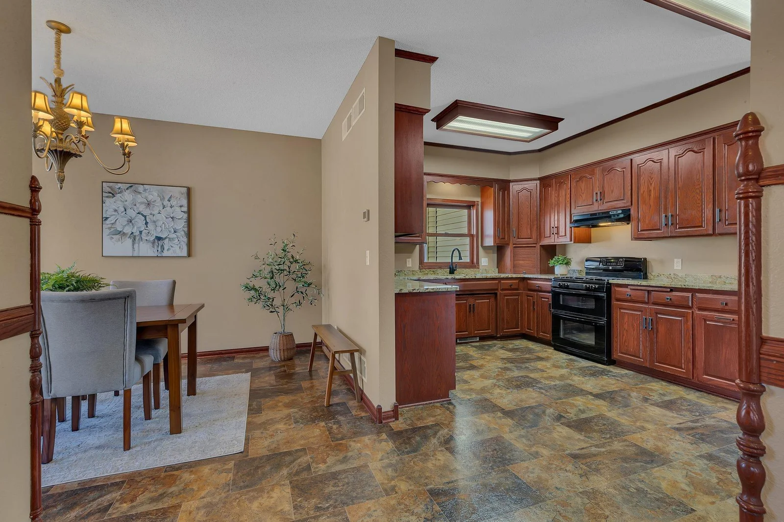 Formal dining/kitchen view