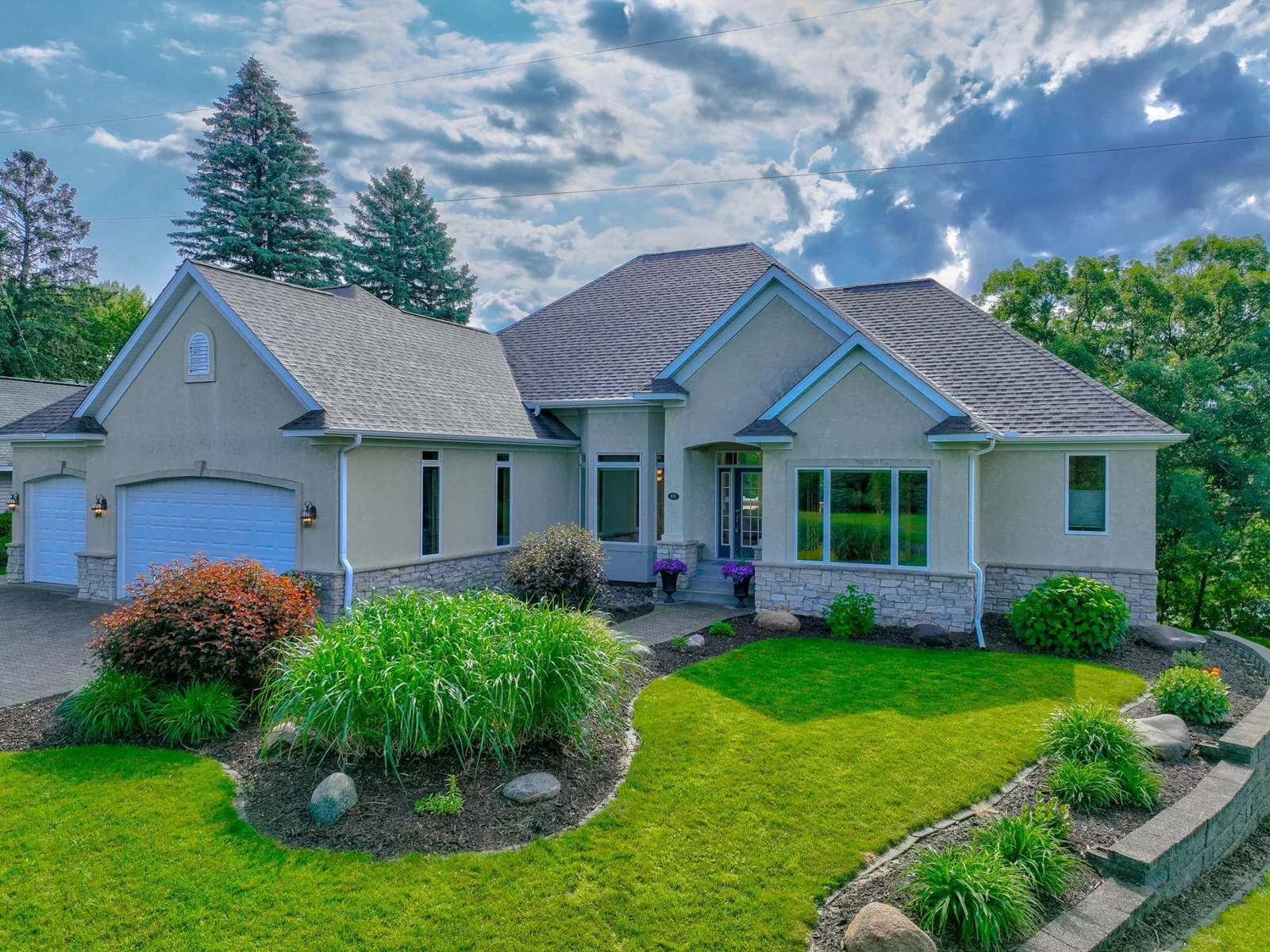 Beautifully landscaped yard