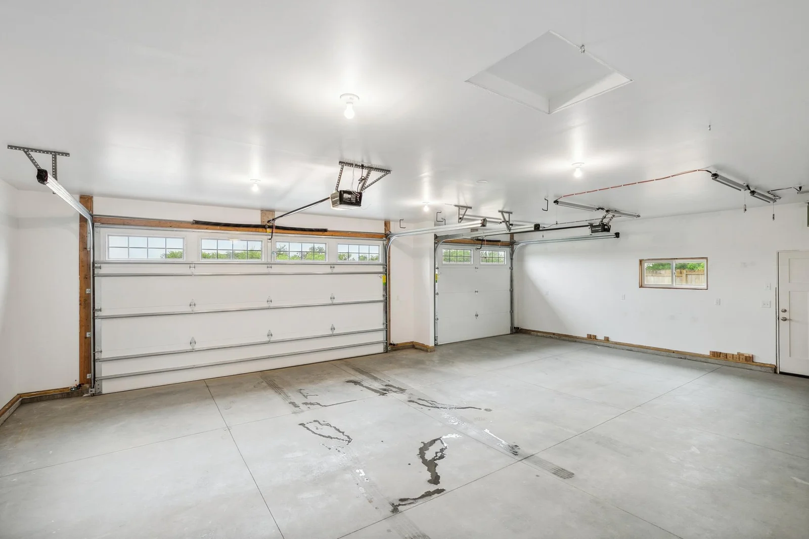 Heated 3-car garage with plenty of space, outlets, and lighting. Perfect for cars, hobbies, and storage.