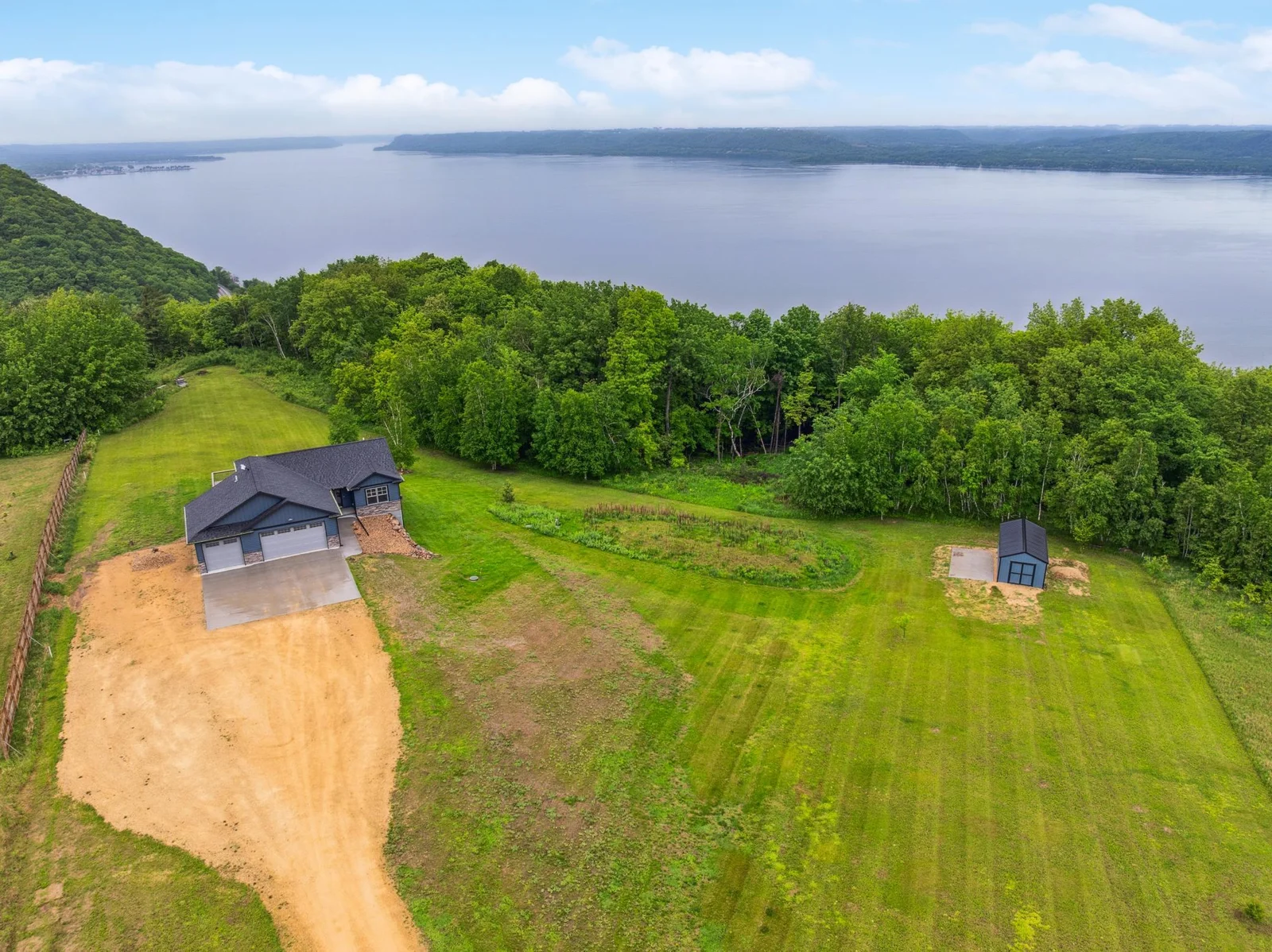 Built in 2023, Enjoy sunrises, sunsets, and wildlife sightings—from eagles to deer—right from your deck or living room.