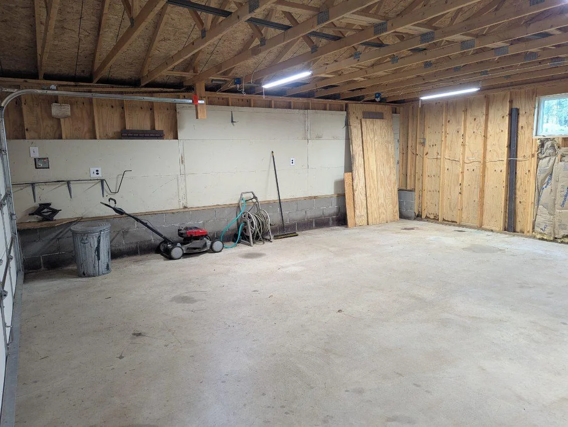 Interior of garage