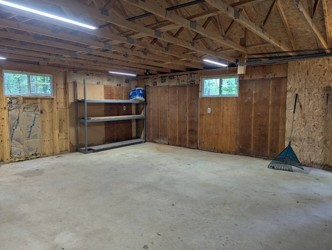 Interior of garage