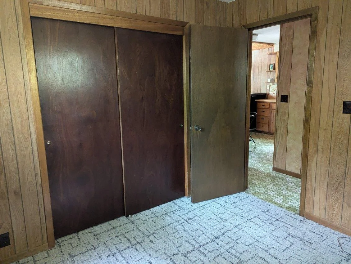 Roomy closet in upstairs bedroom