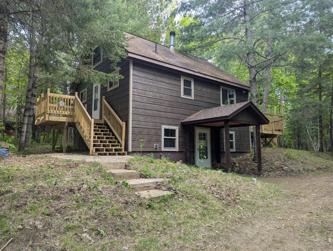 Roadside deck and below Walk out entry