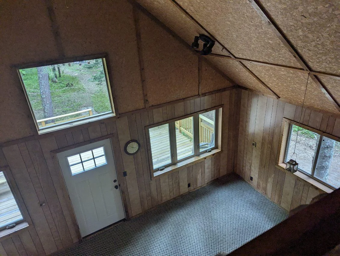 Loft to dining area view
