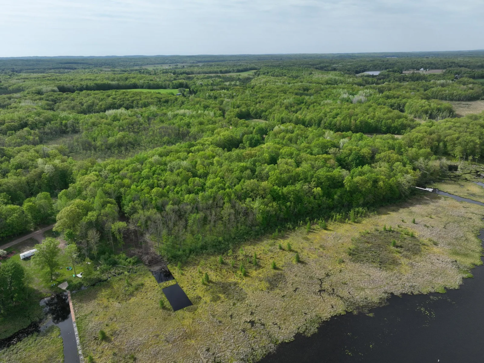 Aerial photo looking East