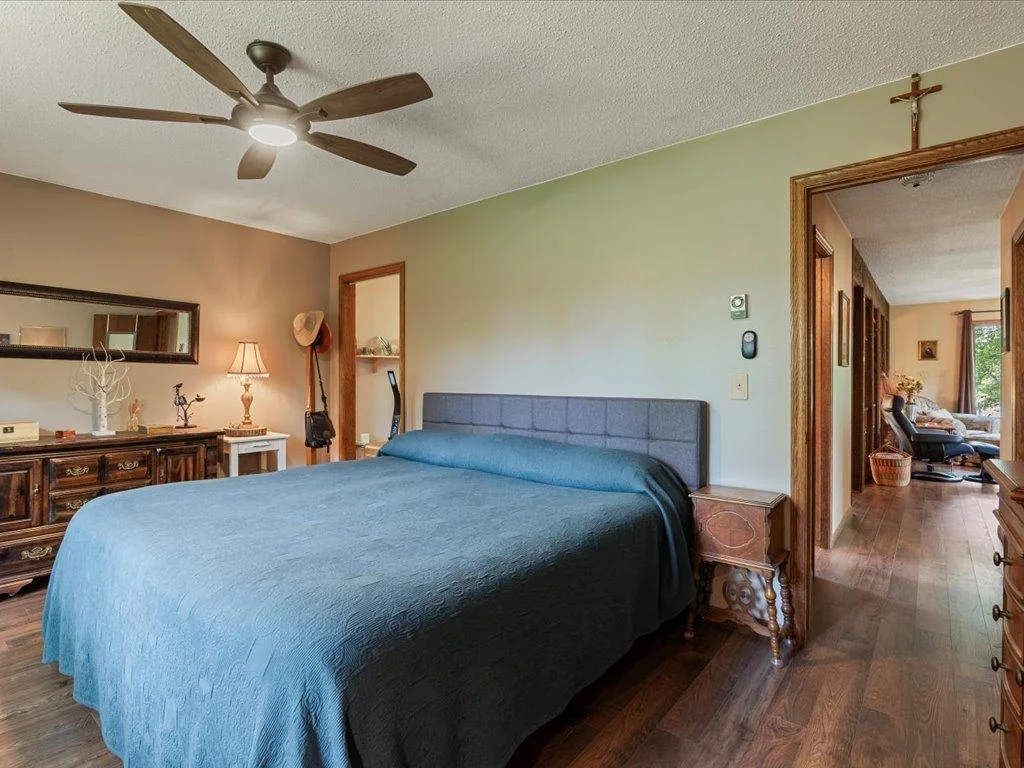Large master bedroom with walk in closet
