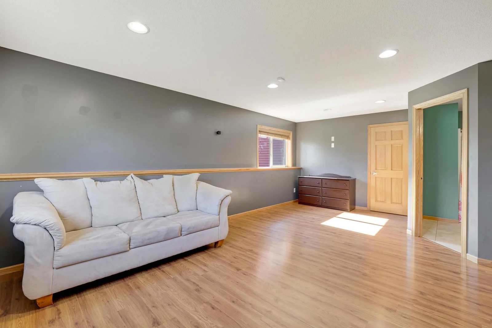 Separate Family Room located in Lower Level