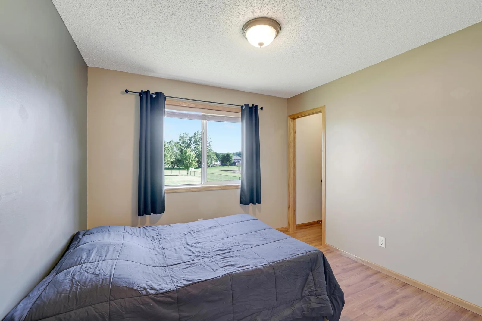 One of the two bedrooms located on the Lower Level