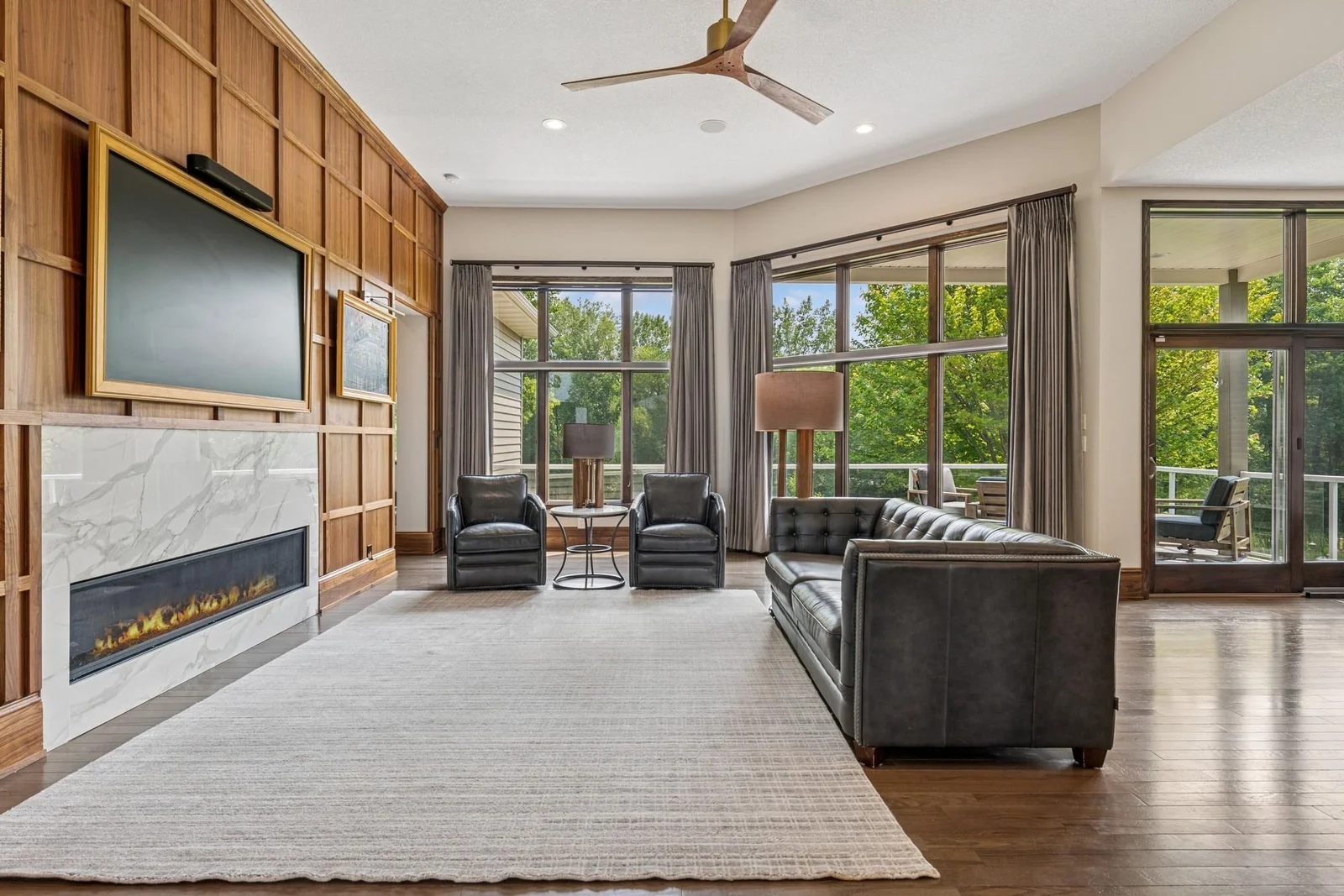 Custom blinds that are controlled by remote.