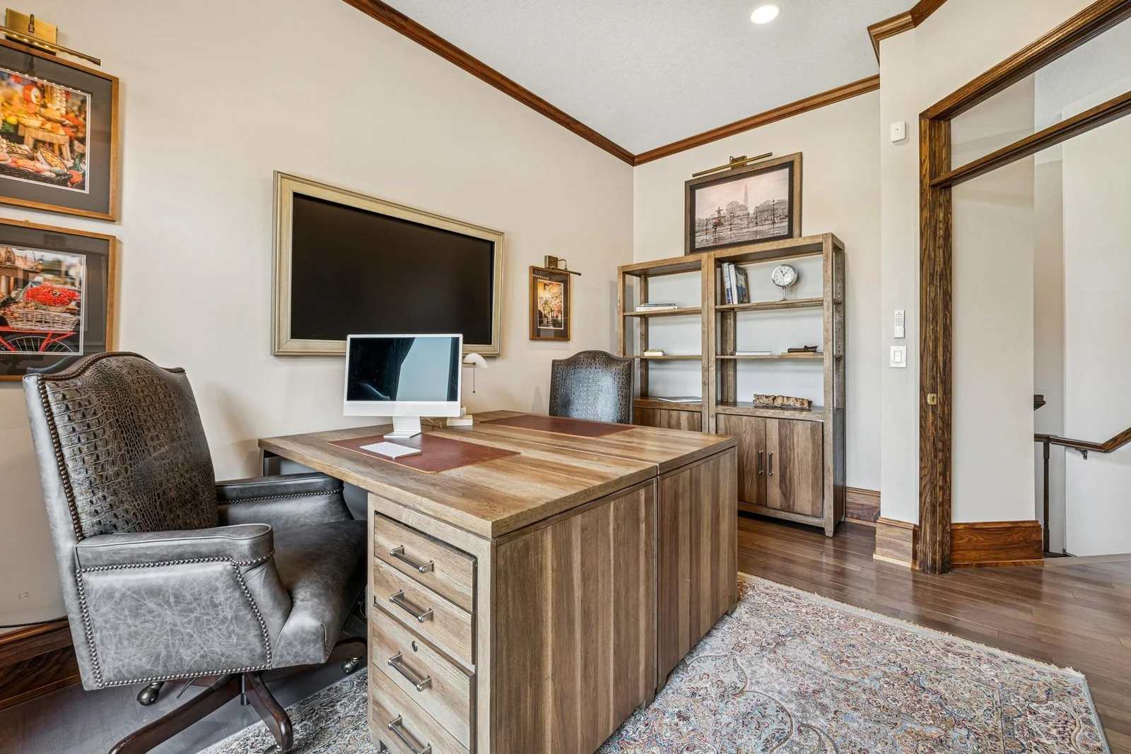 Comfortably fits large desks and file cabinets