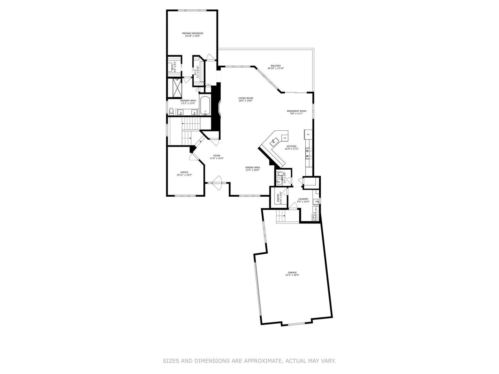Main level floorplan