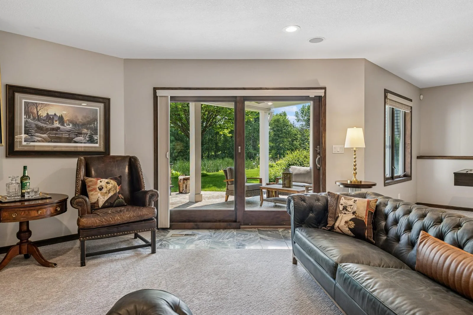 Beautiful walk out to covered patio