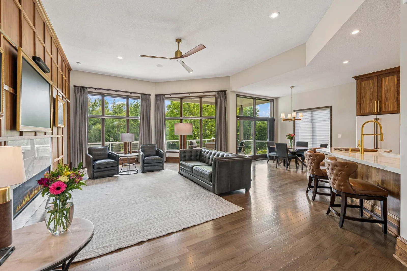 Elegant updates and spacious open layout