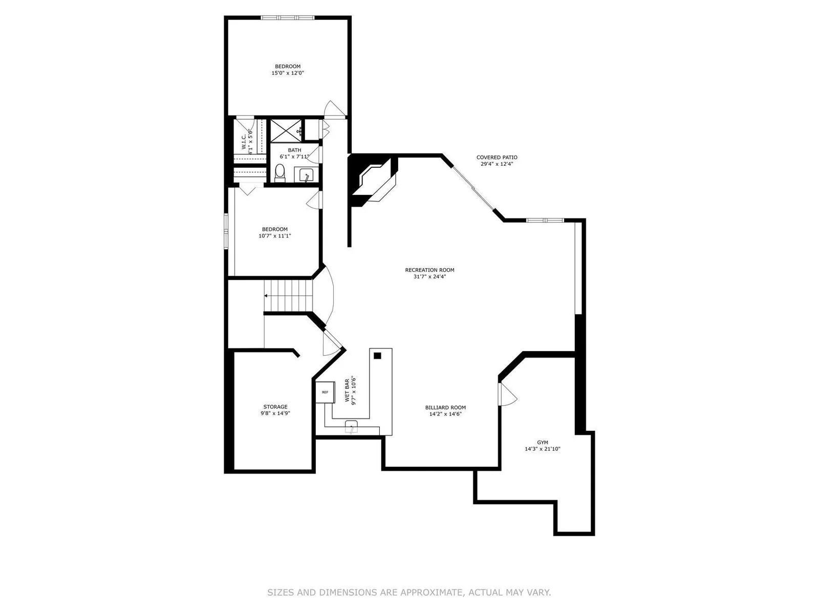 Lower level floorplan
