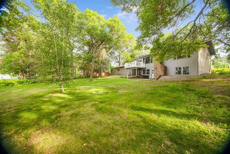 Back yard and home