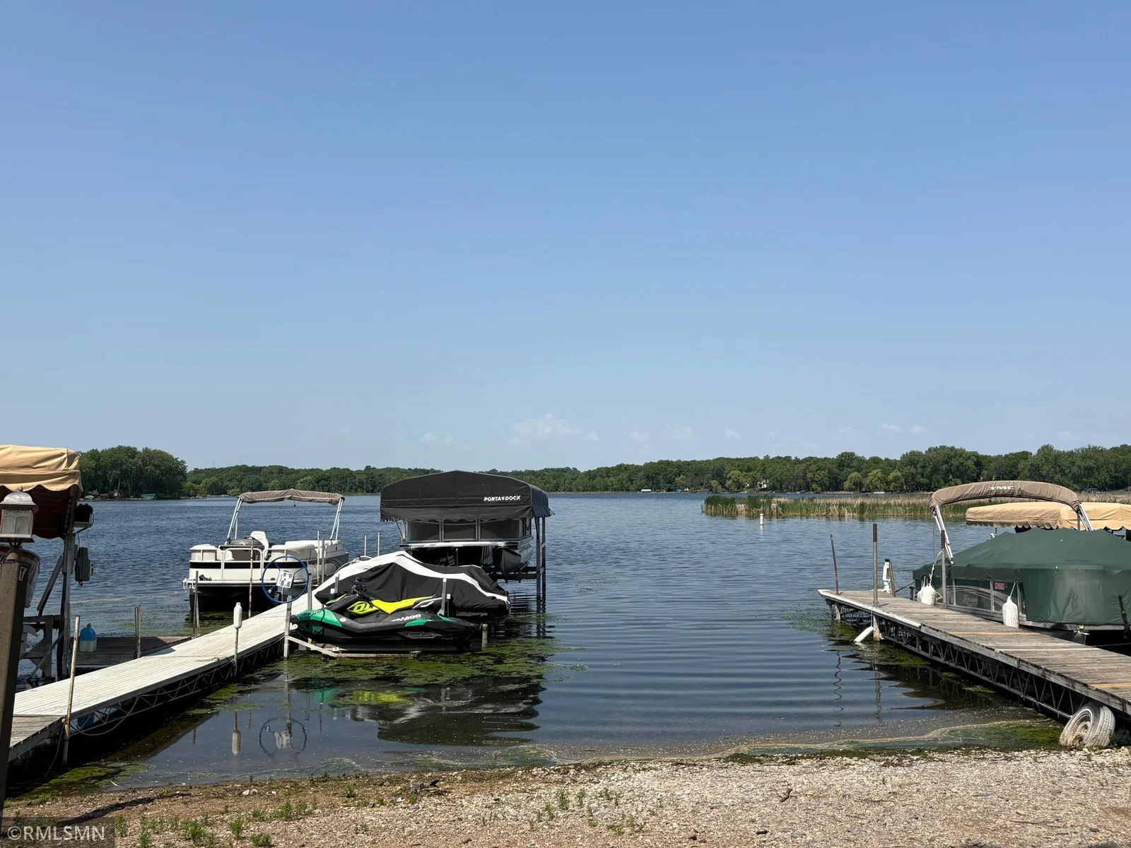 You do get a dock slip and there is a beach area for you to enjoy all summer long.