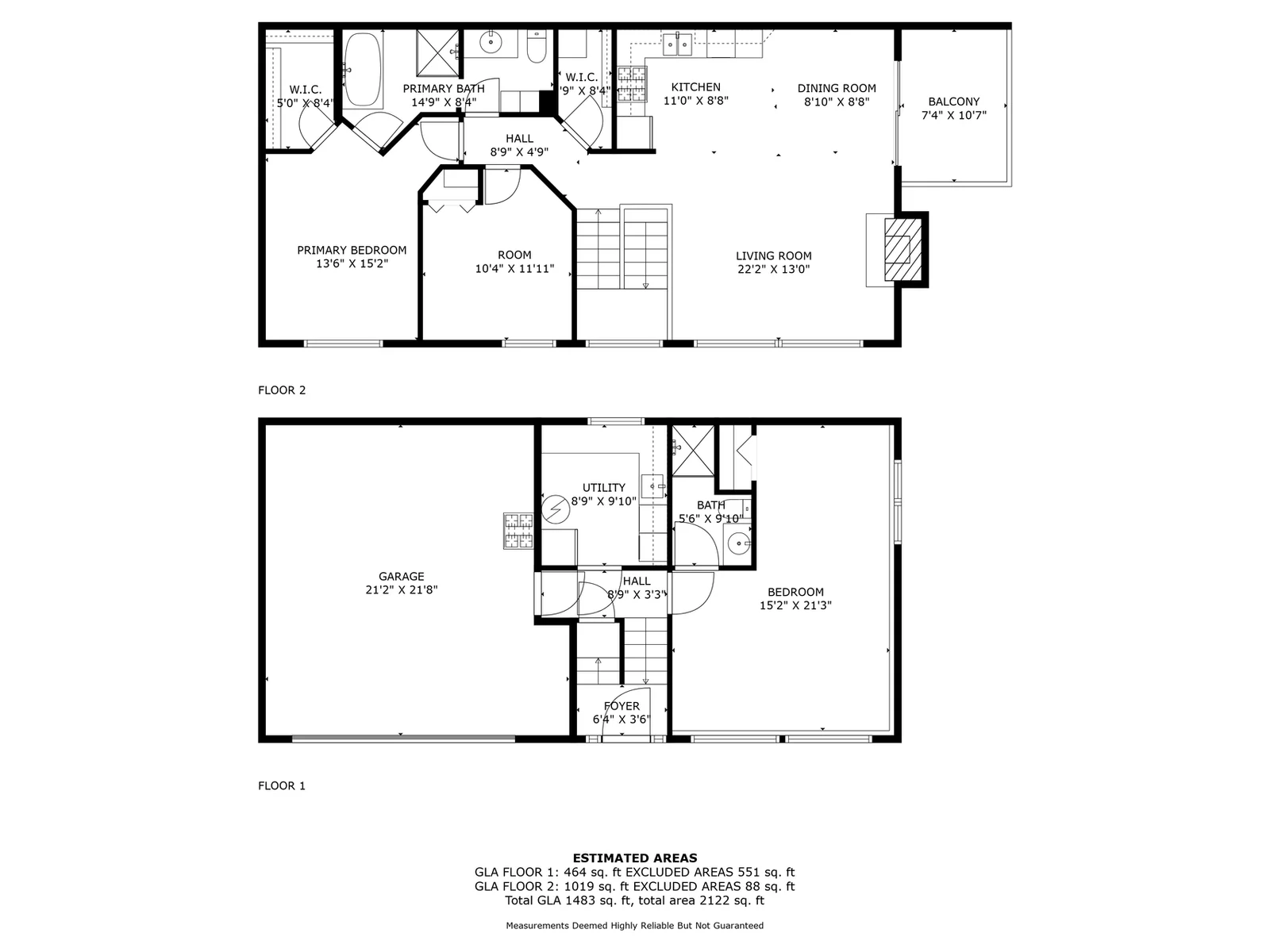 Upper and Lower floor plans