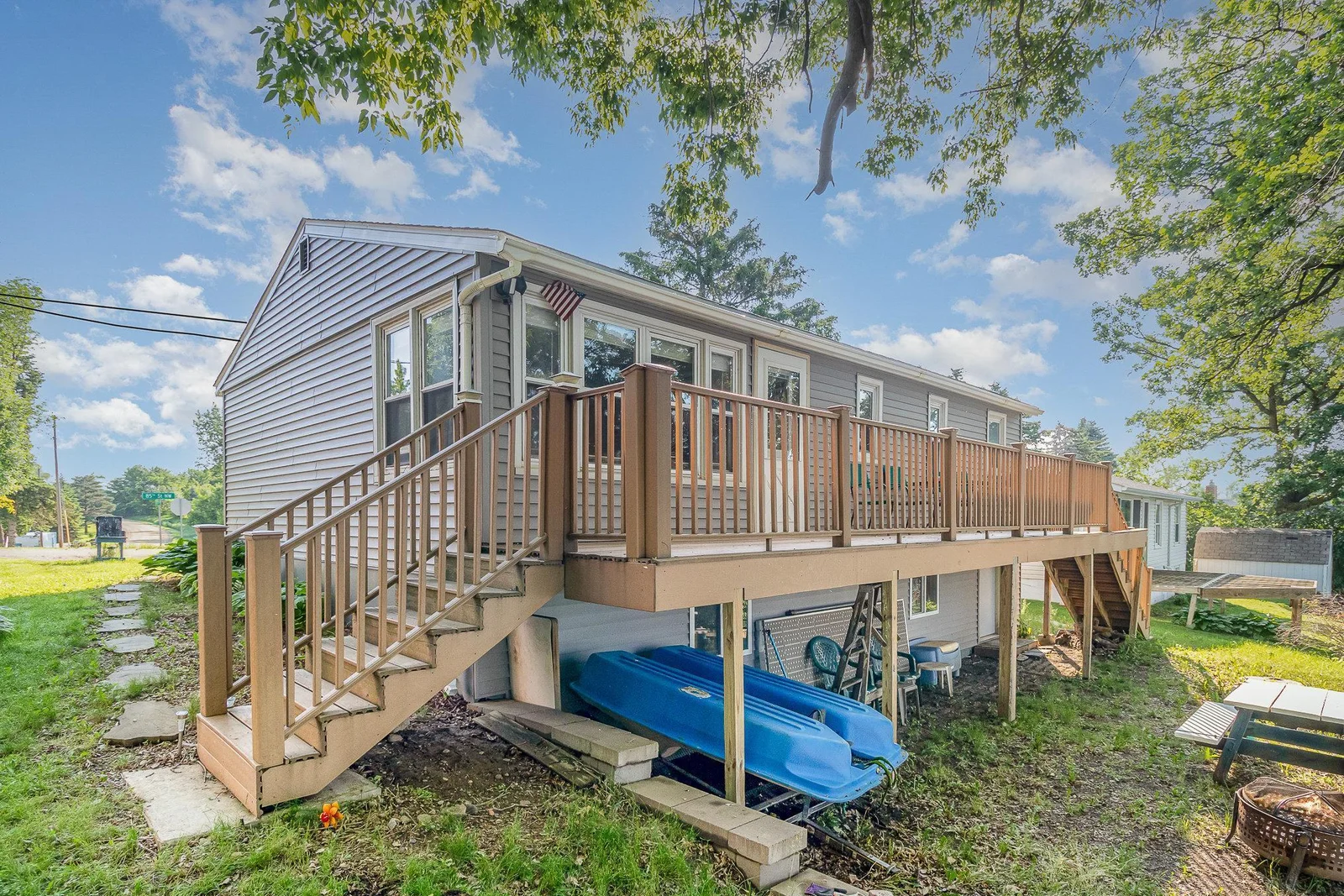 36 foot deck overlooking the water