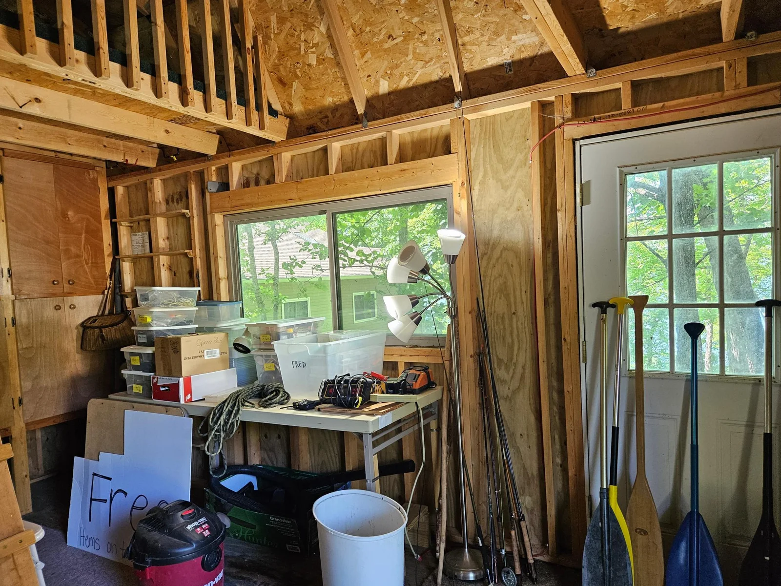 Inside Shed with Loft