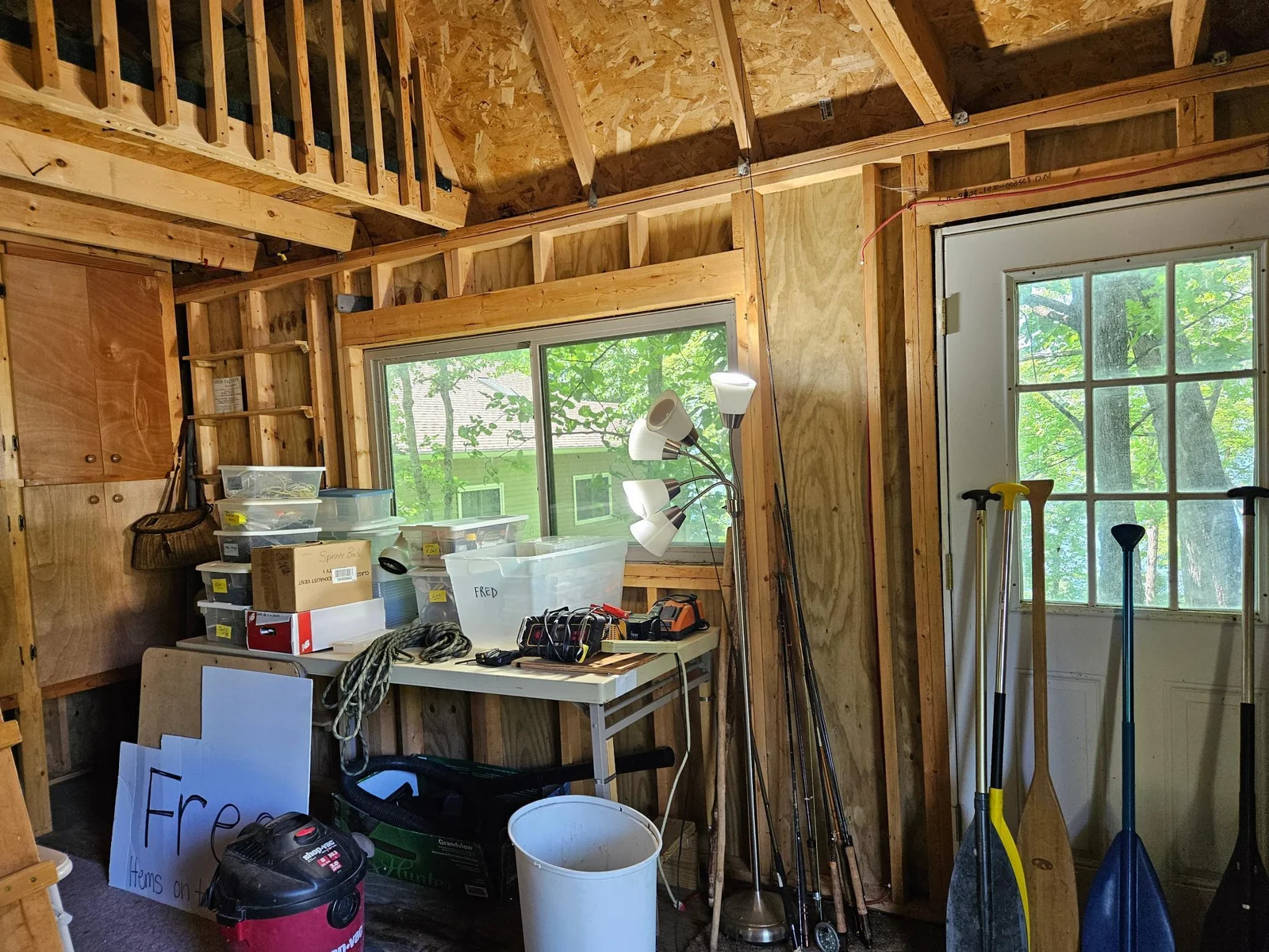 Inside Shed with Loft