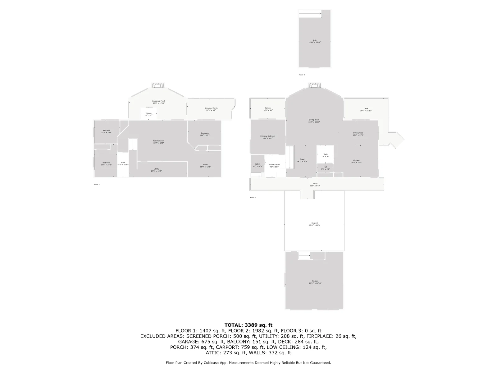 All Floorplans with Dimensions