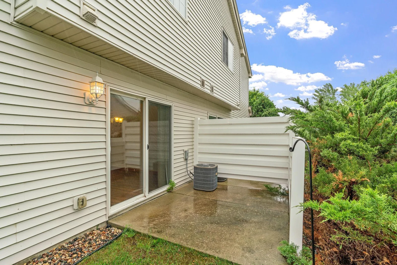 Attached back patio