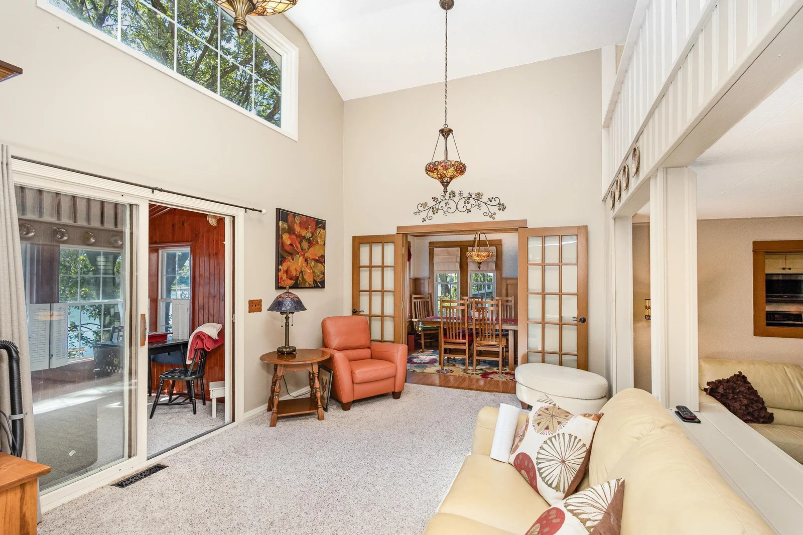 soaring vaults in the family room