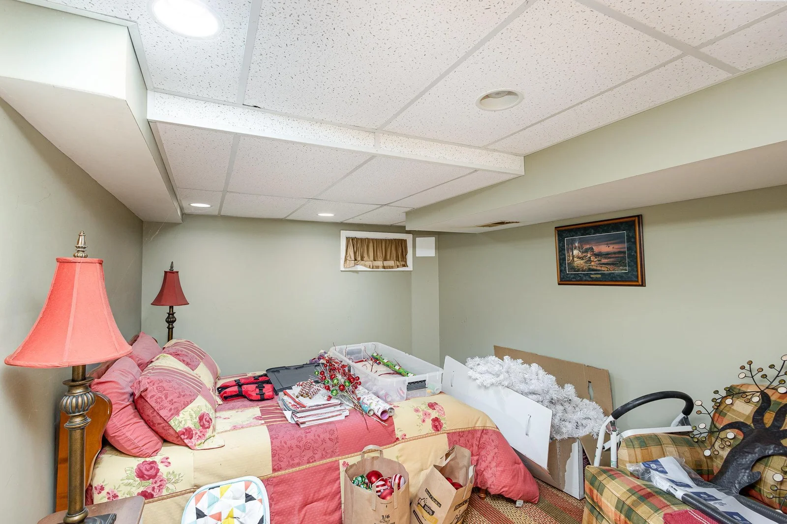 office, den, game room in walkout lower level