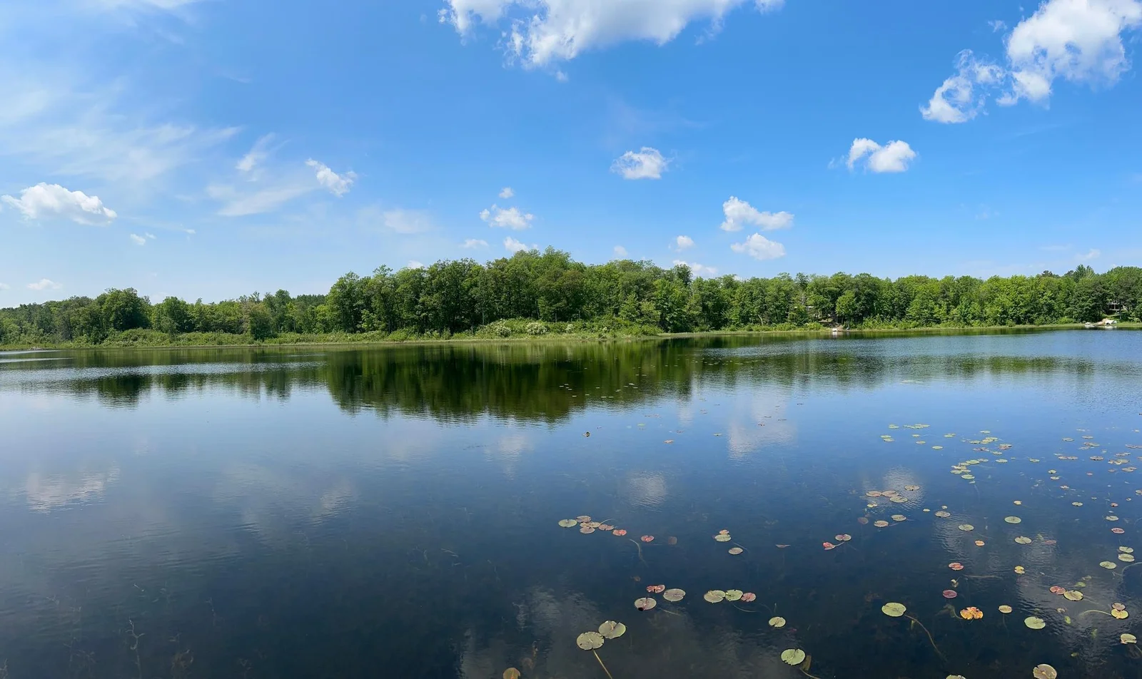 Property view from the other side of the Lake