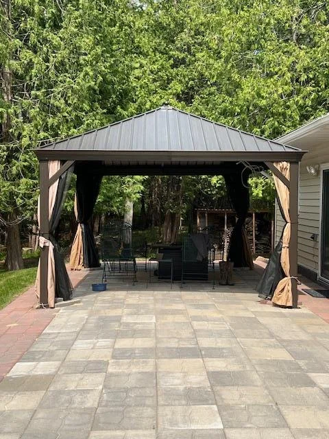 Newer patio with canopy