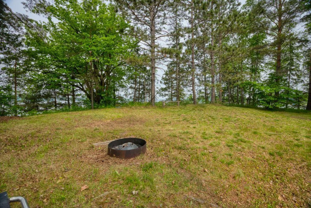 Bonfire pit on hill overlooking west