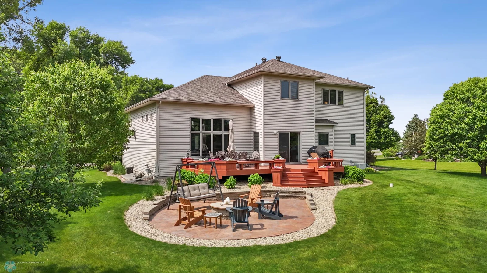Patio area with firepit