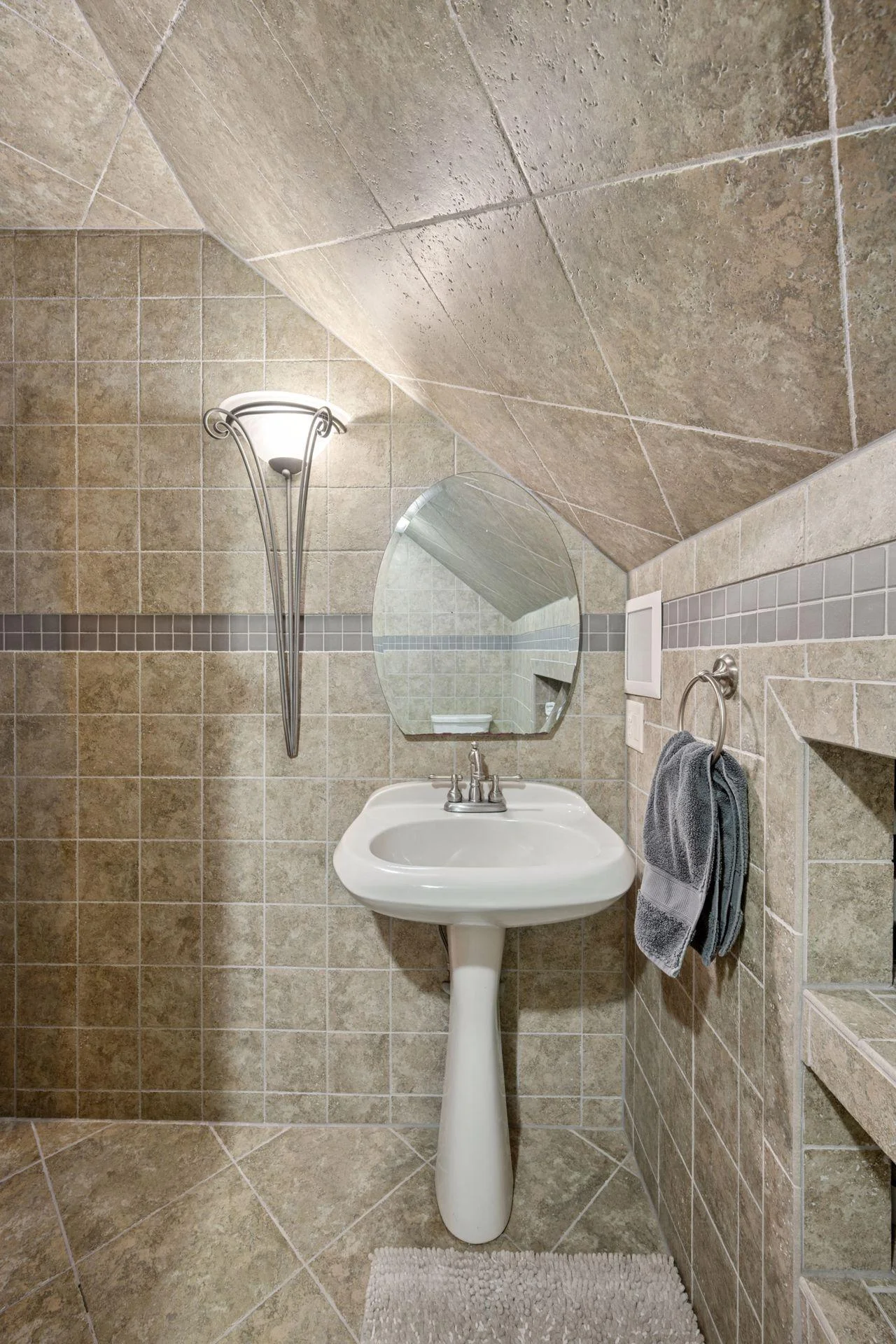Floor to Ceiling Tile in Upper Level Bath #3