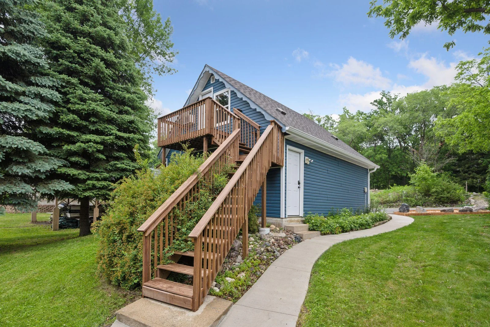Staircase and Deck to Bonus Room