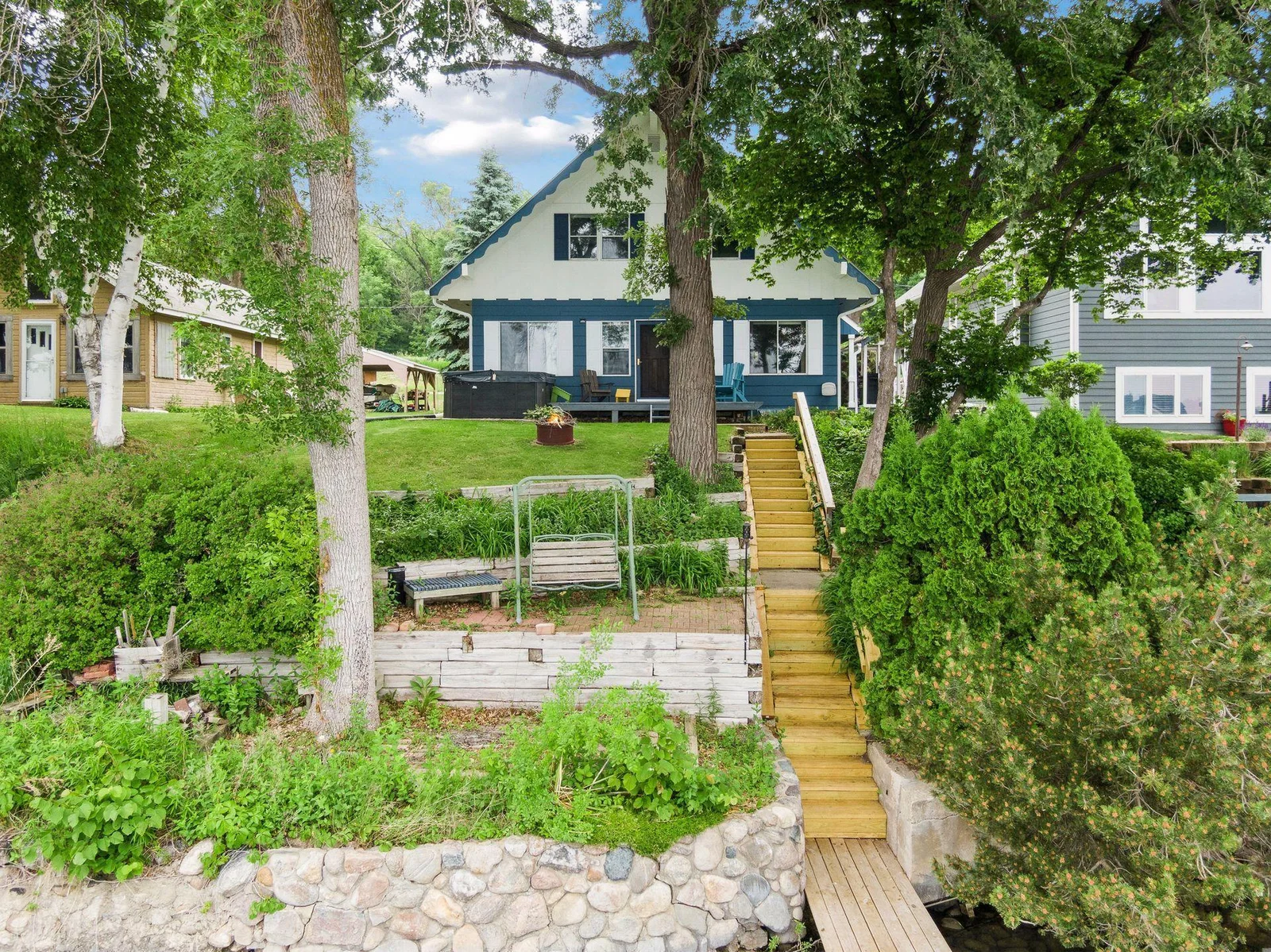 New Staircase to Lake