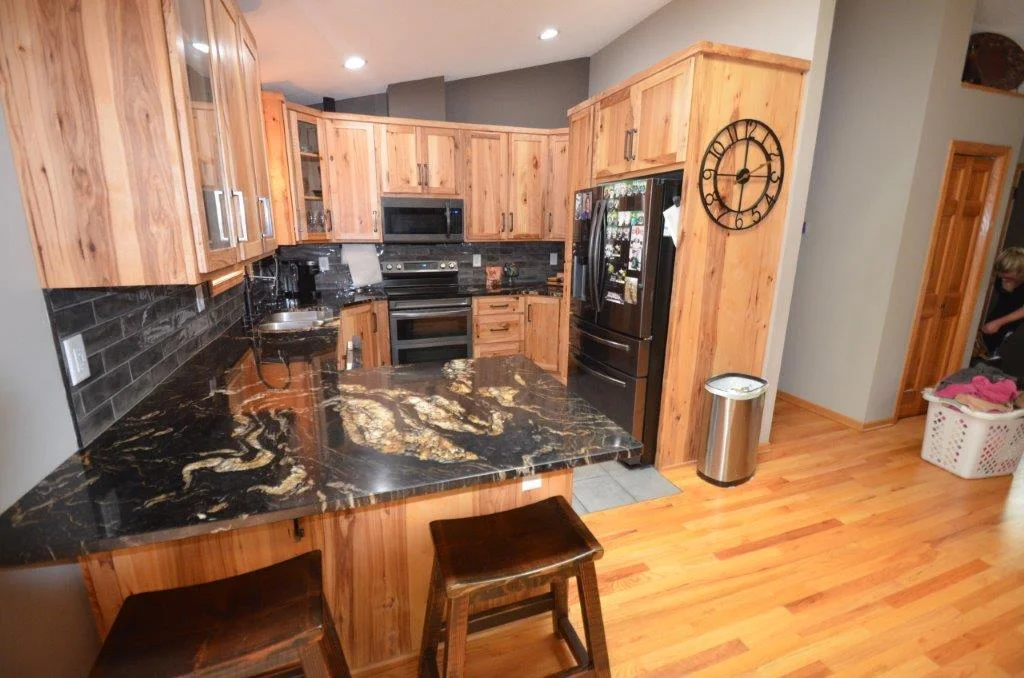 Breakfast bar real hardwood floors