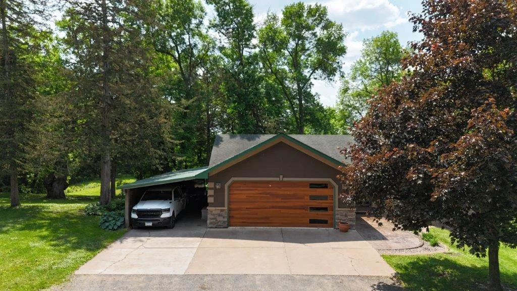 Attached garage and carport