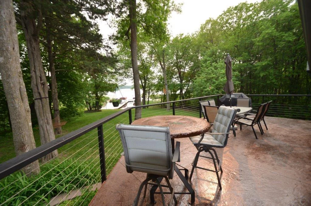 refinished deck and new cable railing