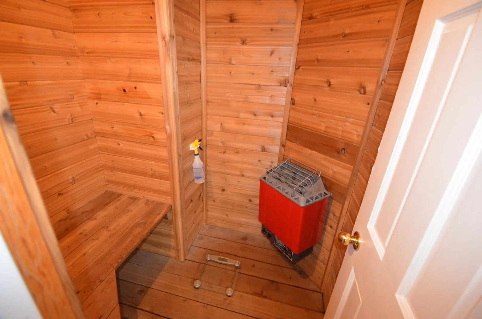 Lower level sauna