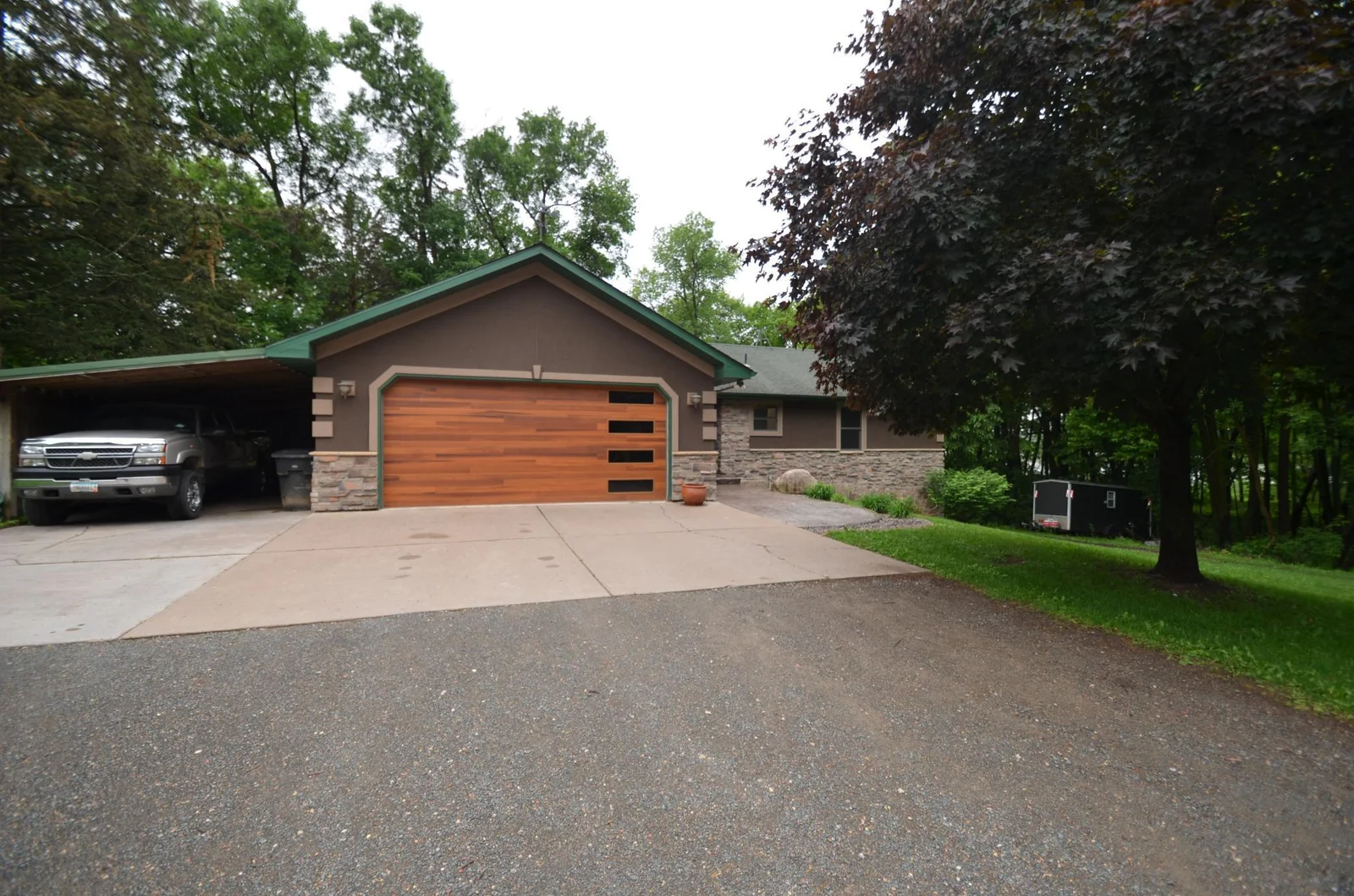 Newer contemporary garage door