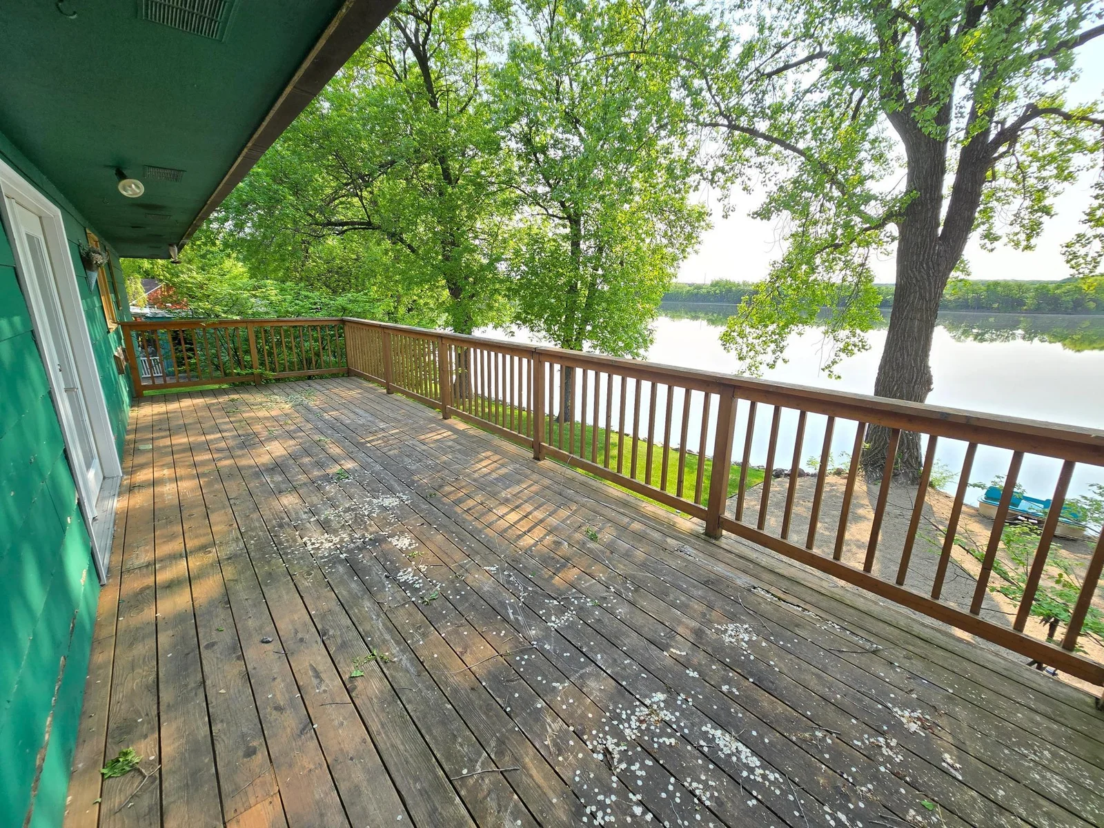 Step out the dining room to a 30x10 deck! Outdoor dining maybe? Multiple grills? Also shaded for comfort!