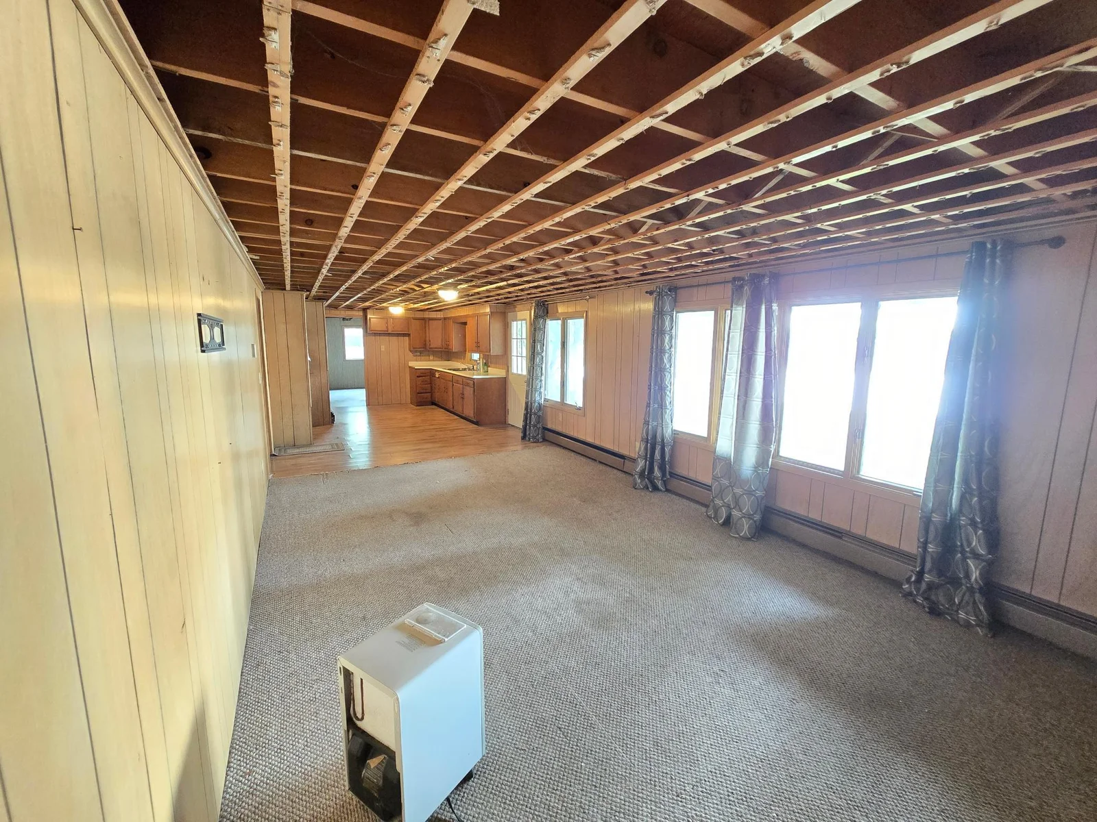 Lower level family room which looks out to the lake!