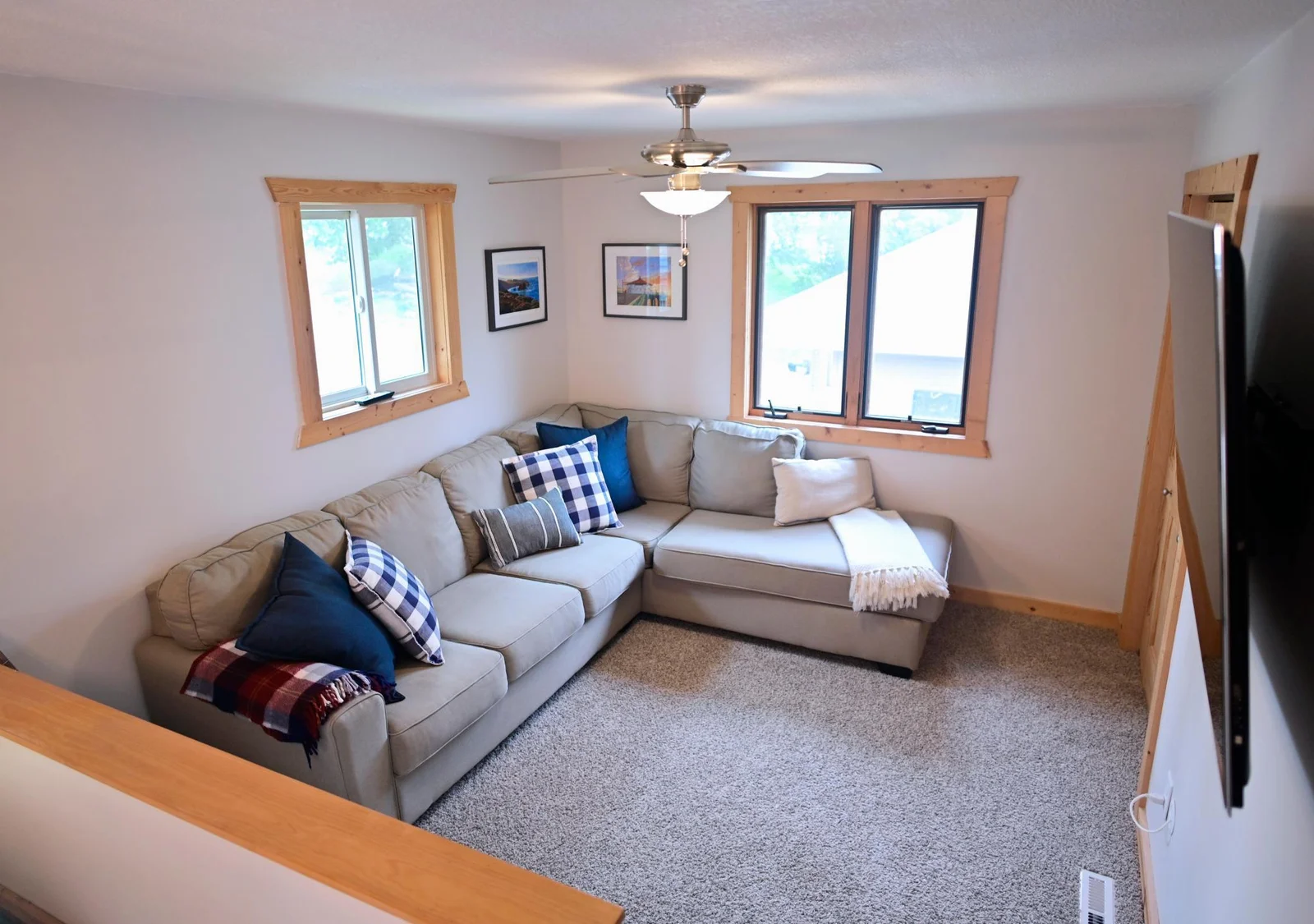 Upstairs features a separate lounge and TV area, ideal for unwinding and spending quality time.