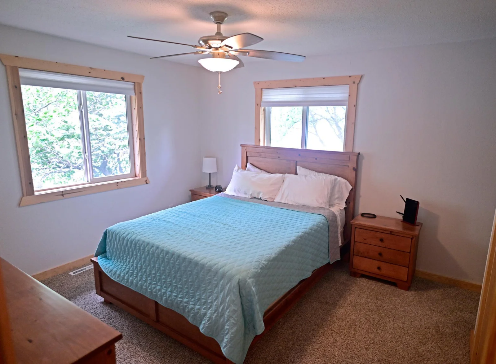 The bedrooms are roomy enough to comfortably fit the whole family, ensuring everyone has their own space.