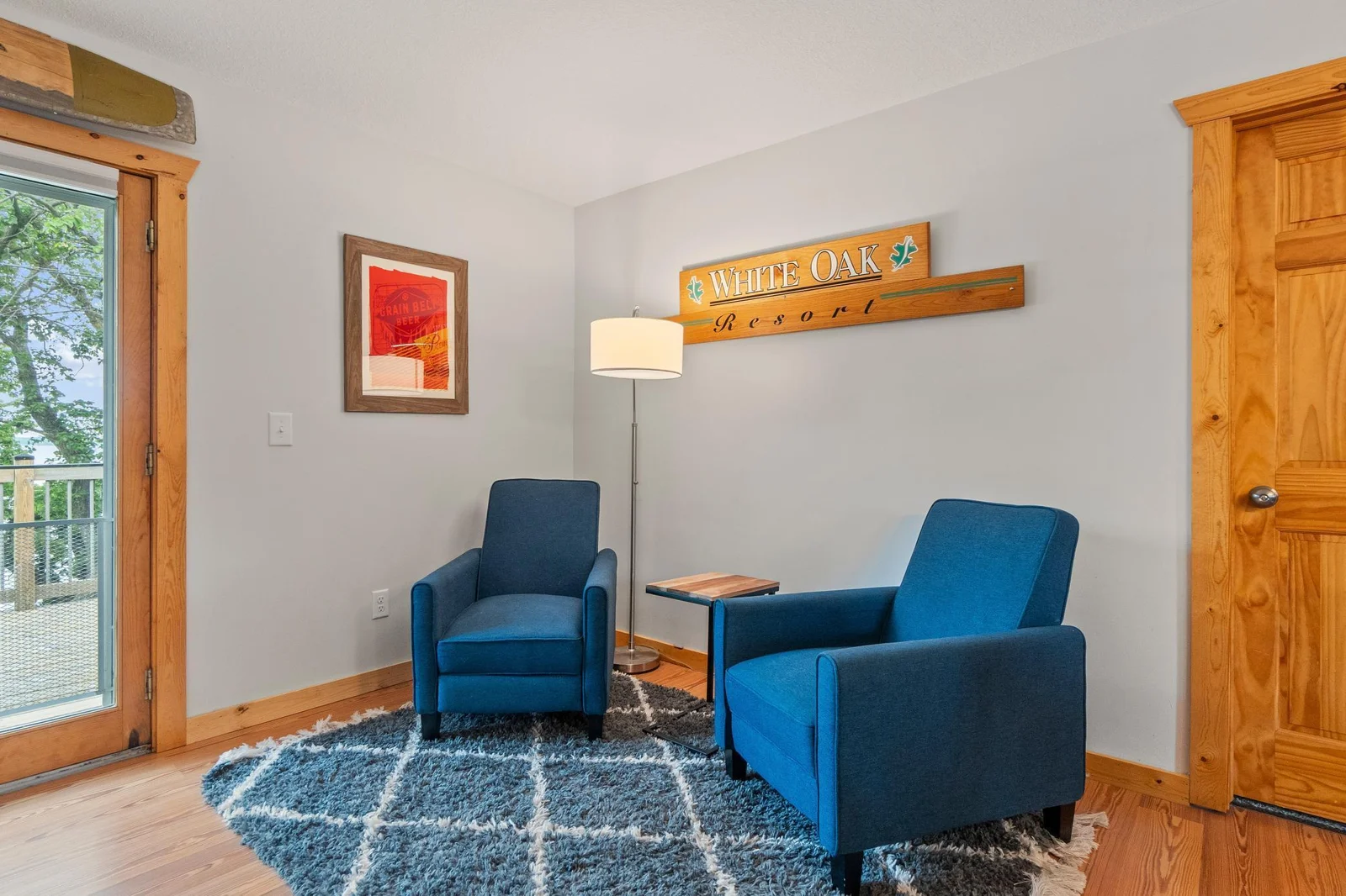 Sip your morning coffee overlooking the lake, and just steps away from the kitchen.