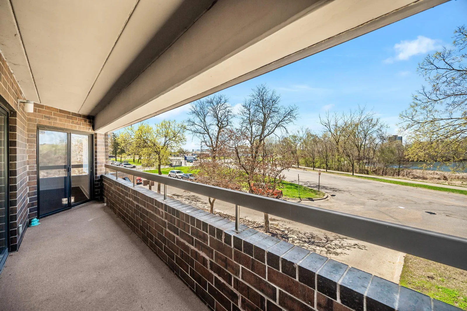 Covered 20 foot long balcony.